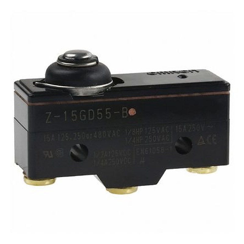 Omron Z Series Spring Plunger Limit Switch, IP62, Plastic Housing, 500V ac, 15A