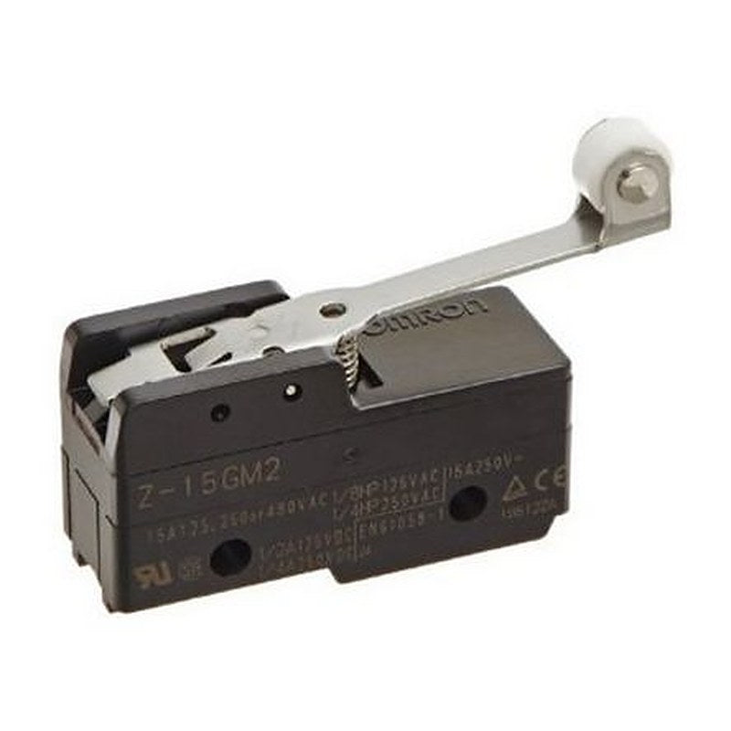 Omron Z Series Roller Lever Limit Switch, SPDT, IP00, Plastic Housing, 500V ac, 15A
