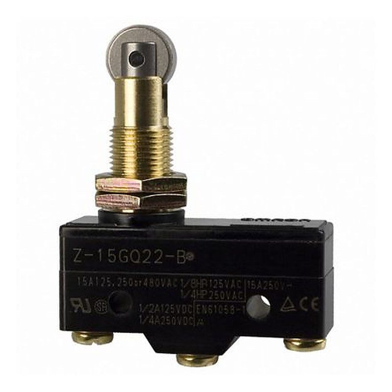 Omron Z Series Plunger Limit Switch, IP62, Plastic Housing, 250V ac, 15A