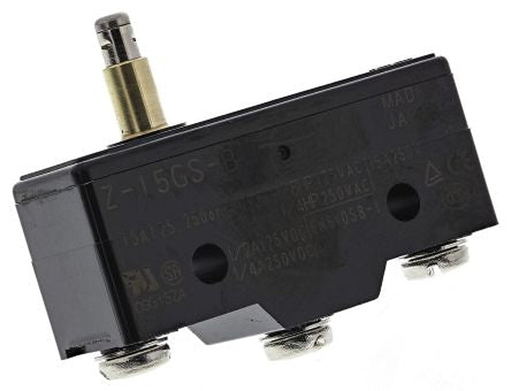 Omron Z Series Plunger Limit Switch, SPDT, IP00, Thermosetting Resin Housing, 500V ac, 15A