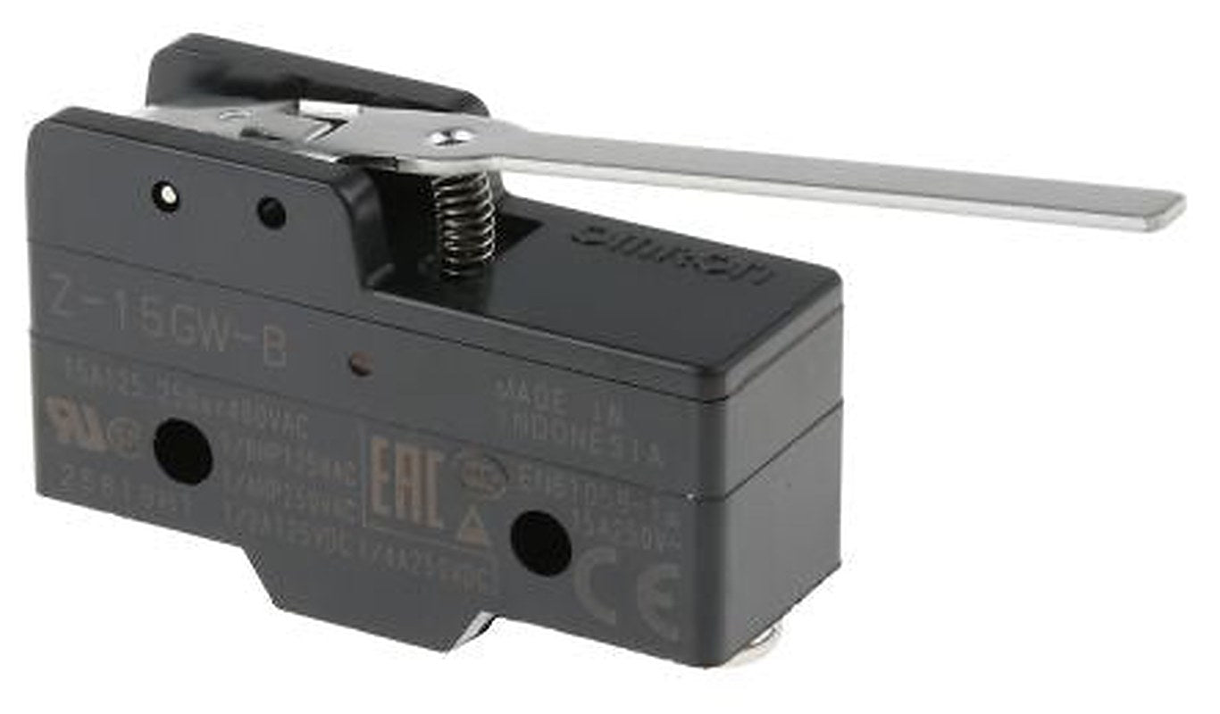 Omron Z Series Lever Limit Switch, SPDT, IP00, Thermosetting Resin Housing, 500V ac, 15A