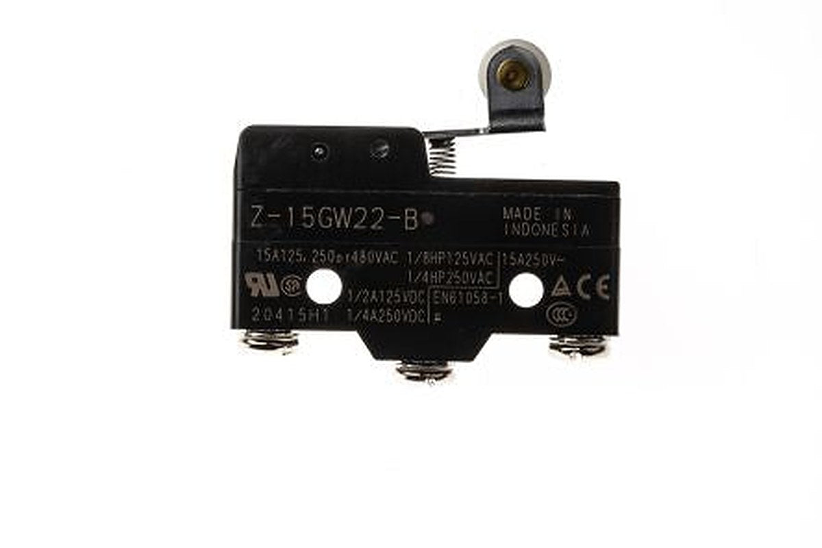 Omron Z Series Roller Lever Limit Switch, SPDT, IP00, Phenolic Resin, Metal, PVC Housing, 250V ac, 15A