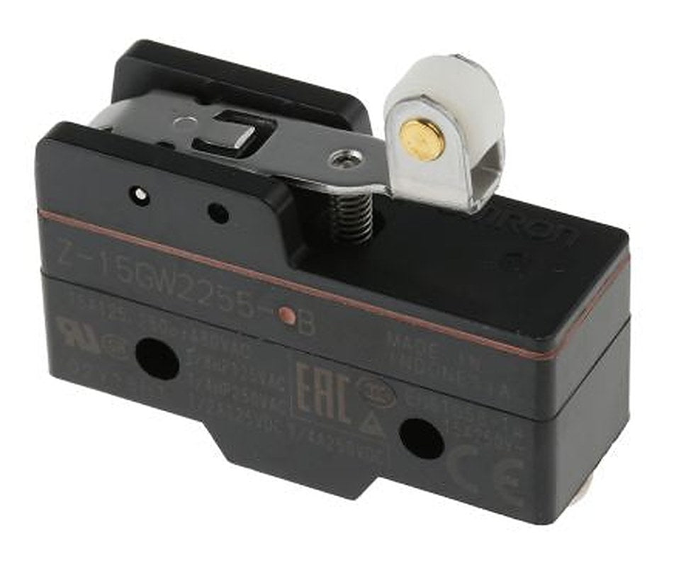 Omron Z Series Roller Lever Limit Switch, SPDT, IP62, Thermosetting Resin Housing, 500V ac, 15A