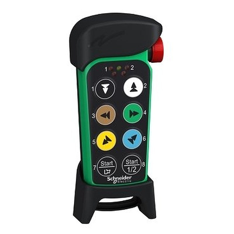 Remote control, Harmony eXLhoist, compact, LED, 6 motion push buttons, 2 auxiliary push buttons (Remote control Harmony eXLhoist) is a Schneider Electric product. Designed for reliable performance and long service life. Available across Iraq — contact us for pricing and delivery options.