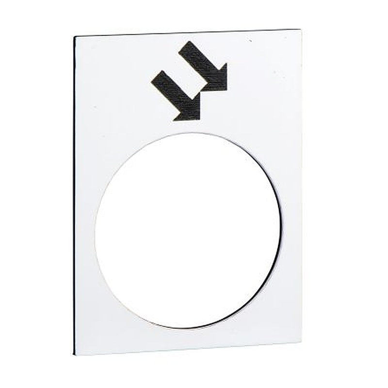 Schneider Electric Legend for Use with XACA, XACB, XACM, Pre-printed "Fast on White Background (Horizontal Mounting),