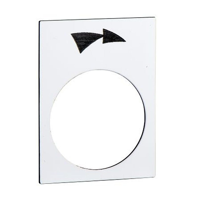 Schneider Electric Legend for Use with XACA, XACM, XACB, Pre-printed "Black slew right, Slow-Fast