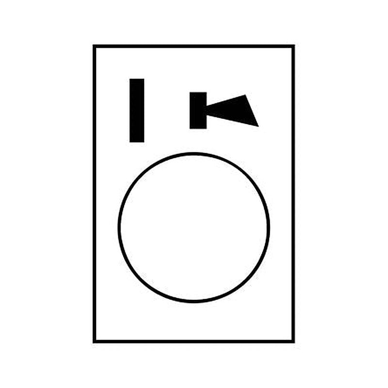 Schneider Electric Push Button Legend Sheet for Use with Push Button, Pre-printed "Black Start-Klaxon on white