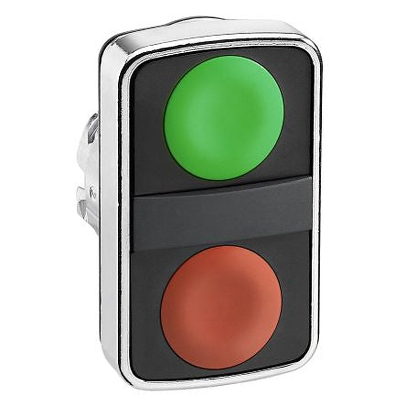 Schneider Electric Harmony XB4 Series Red, Green Momentary Push Button Head, 22 mm Cutout