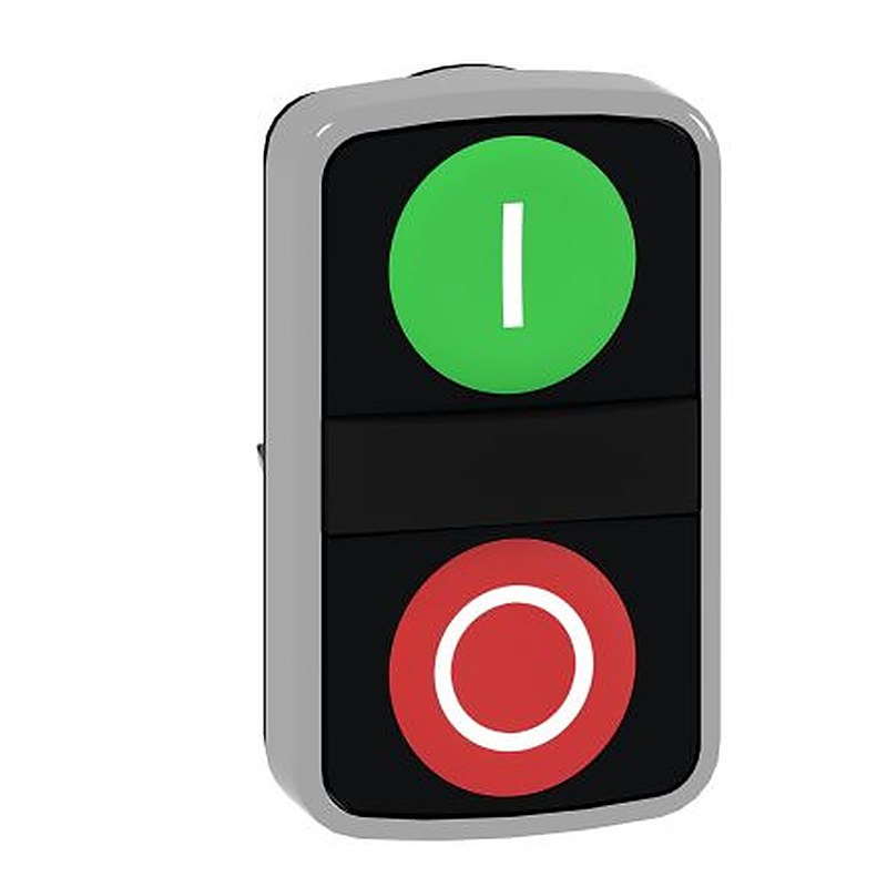 Schneider Electric Harmony XB4 Series Green, Red Spring Return Push Button Head, 22 mm Cutout, IP67