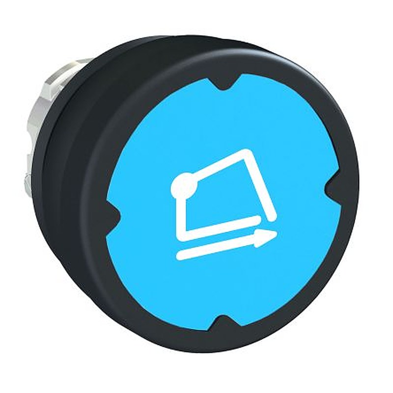 Schneider Electric Harmony XB4 Series Blue Spring Return Push Button Head, 22.5 mm Cutout, IP69K, IP69, IP66, CE, UL,