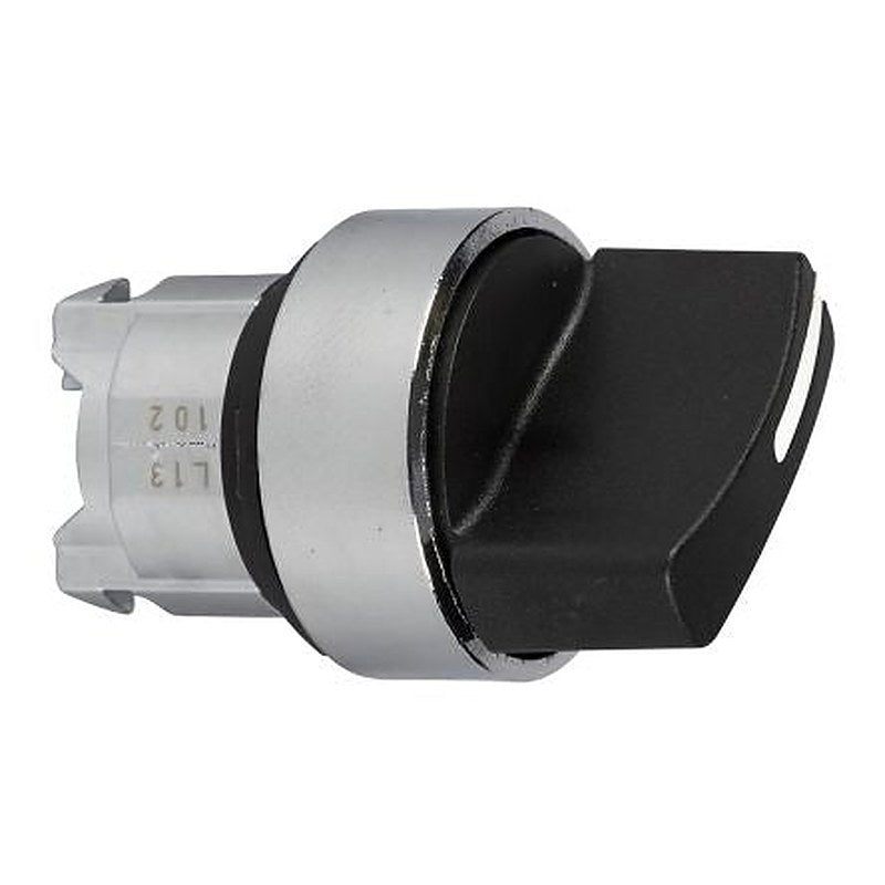 Schneider Electric Harmony Series 2 Position Selector Switch Head, 22 mm Cutout, Black Handle, IP67, IP69K, IP69