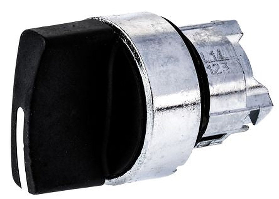 Schneider Electric Harmony Series 2 Position Selector Switch Head, 22 mm Cutout, Black Handle, IP69, IP67, IP66