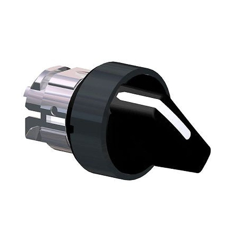Schneider Electric Harmony XB4 Series 2 Position Selector Switch Head, 22.5 mm Cutout, Black Handle, IP69K, IP69, IP67