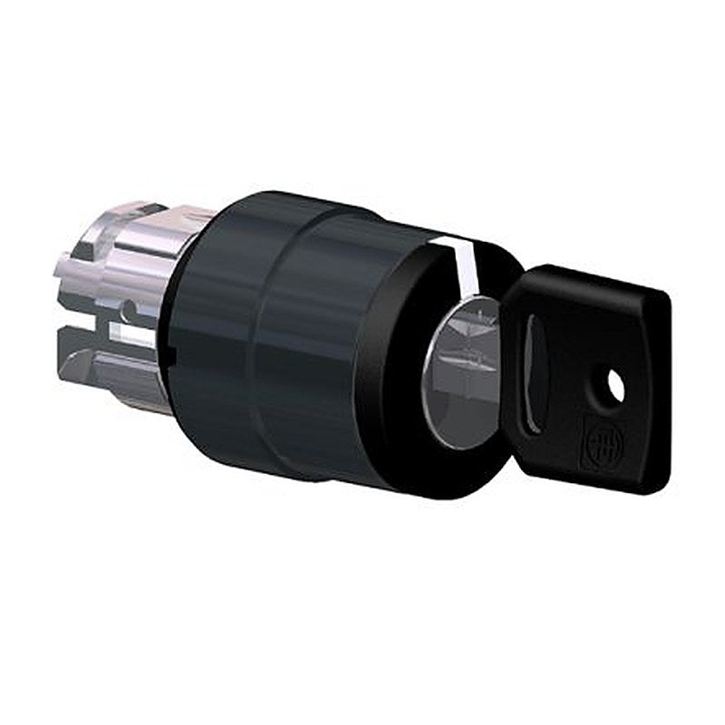 Schneider Electric Harmony XB4 3-position Key Switch Head, Stay Put, 22 mm Cutout