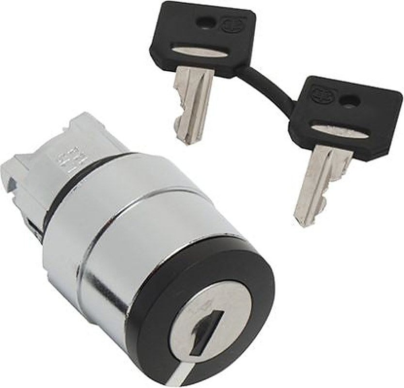 Schneider Electric XB4 2-position Key Switch Head, Spring Return, 22 mm Cutout