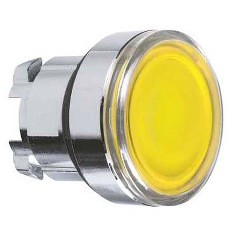 Schneider Electric Harmony XB4 Series Yellow Momentary Push Button Head, 22 mm Cutout, IP66, IP67, IP69K