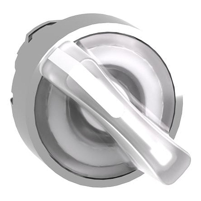 Schneider Electric Harmony Series 2 Position Illuminated Selector Switch Head, 22 mm Cutout, White Handle, IP67, IP66,