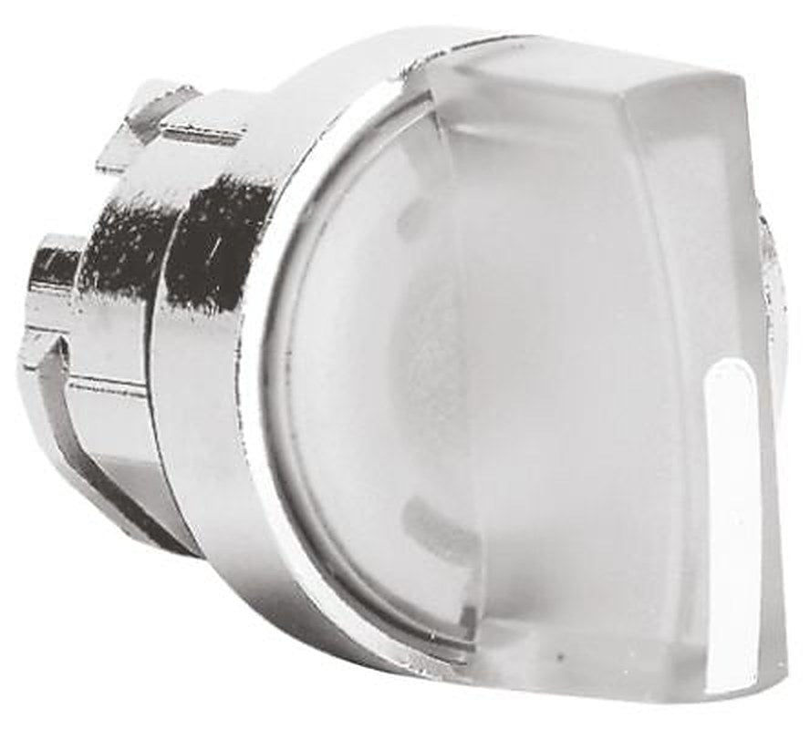 Schneider Electric Harmony Series 2 Position Illuminated Selector Switch Head, 22 mm Cutout, White Handle, IP67, IP66,