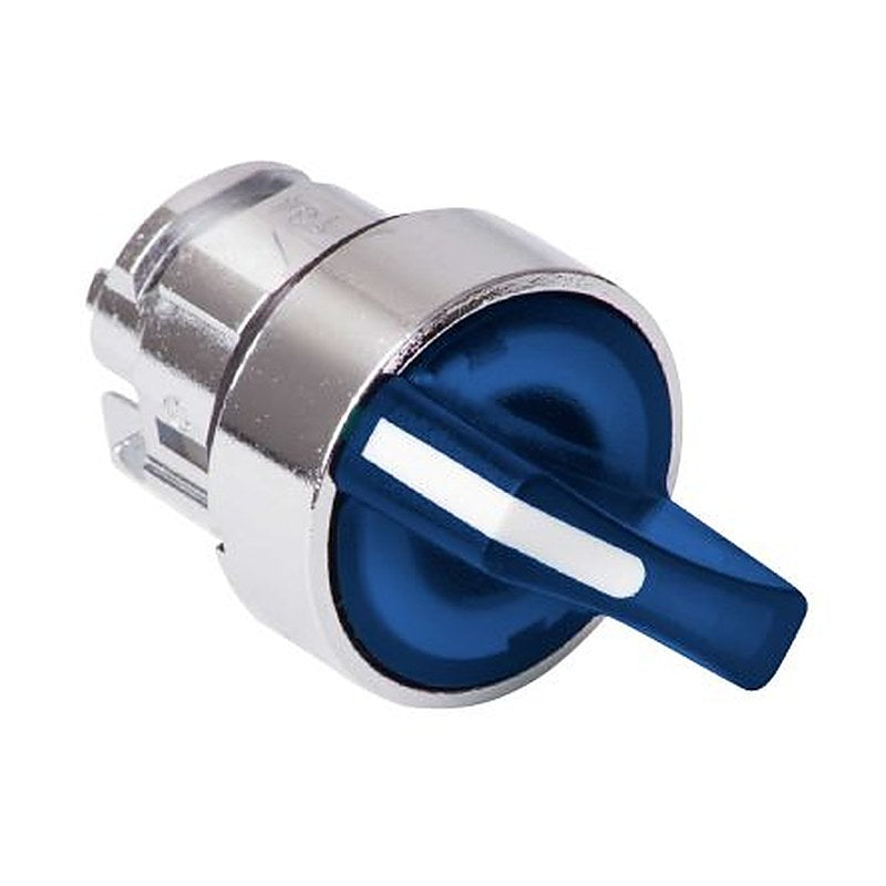 Schneider Electric Harmony Series 2 Position Illuminated Selector Switch Head, 22 mm Cutout, Blue Handle, IP67, IP66,