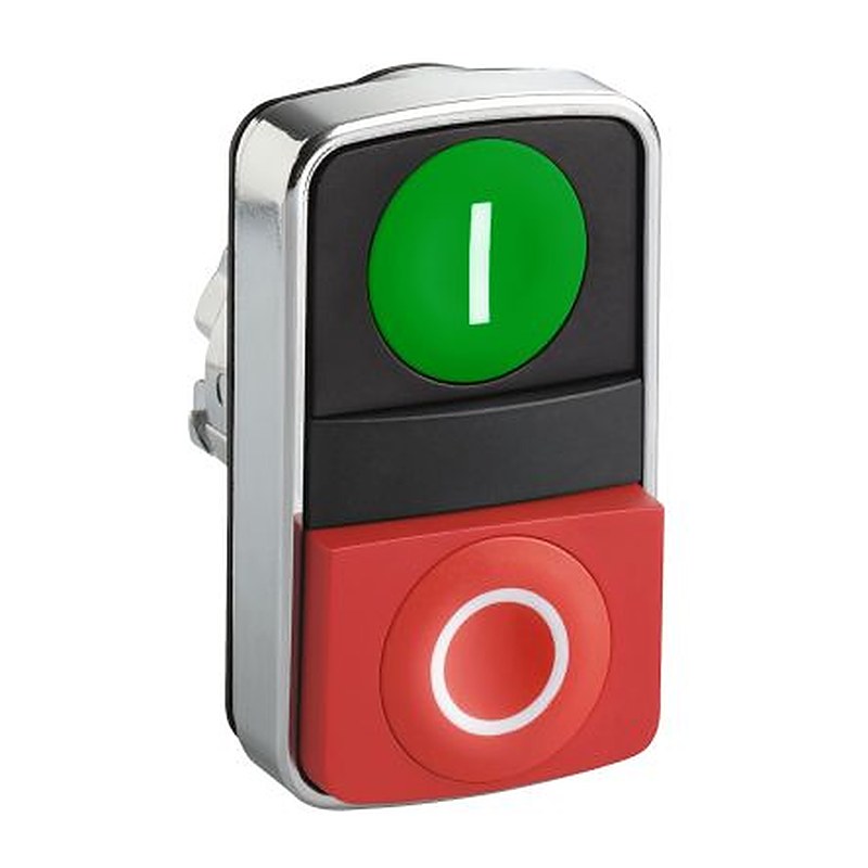 Schneider Electric Harmony Series Green, Red Momentary Push Button Head, 22 mm Cutout, IP67, IP69K
