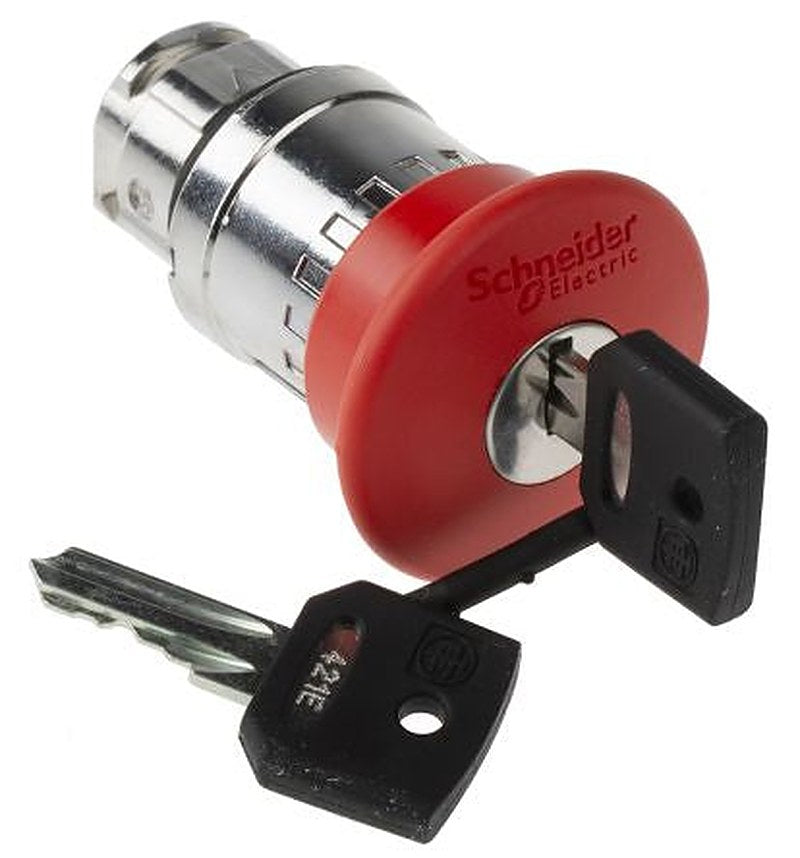 Schneider Electric Harmony Series, Key Release, Emergency Stop Push Button Head 40 mm Diameter
