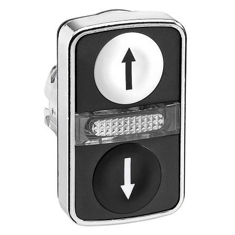 Schneider Electric Harmony Series White, Black Spring Return Push Button Head, 22 mm Cutout, IP67, IP69K, IP66