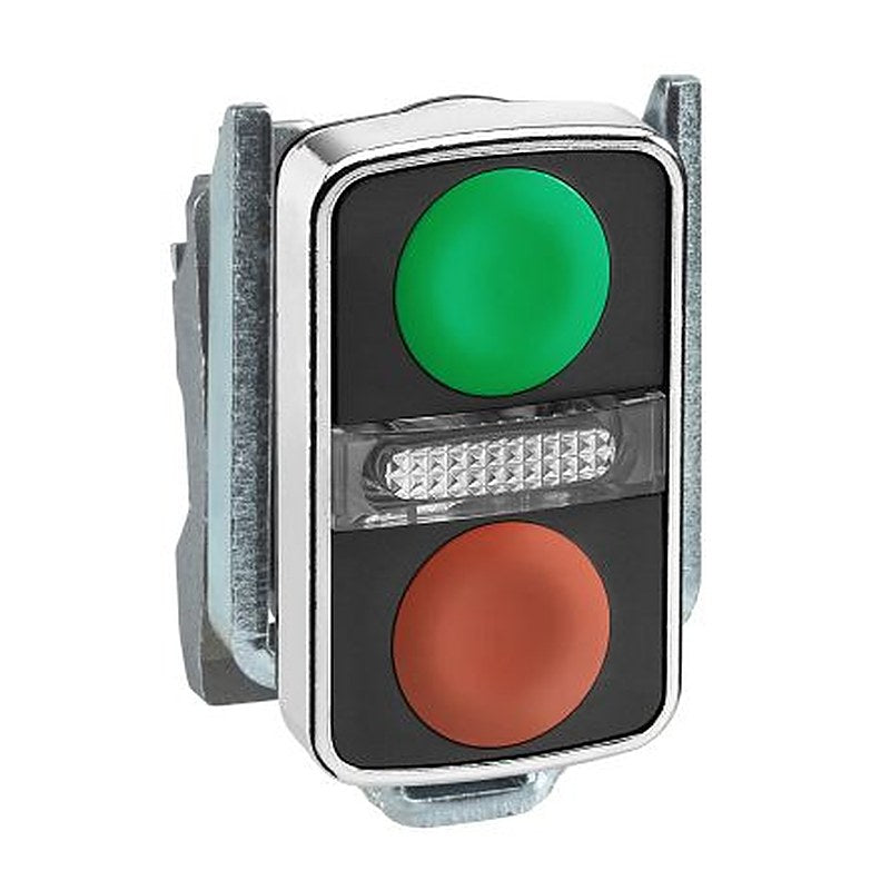 Schneider Electric Harmony Series Red, Green Spring Return Push Button Head, 22 mm Cutout, IP69K, IP67, IP66