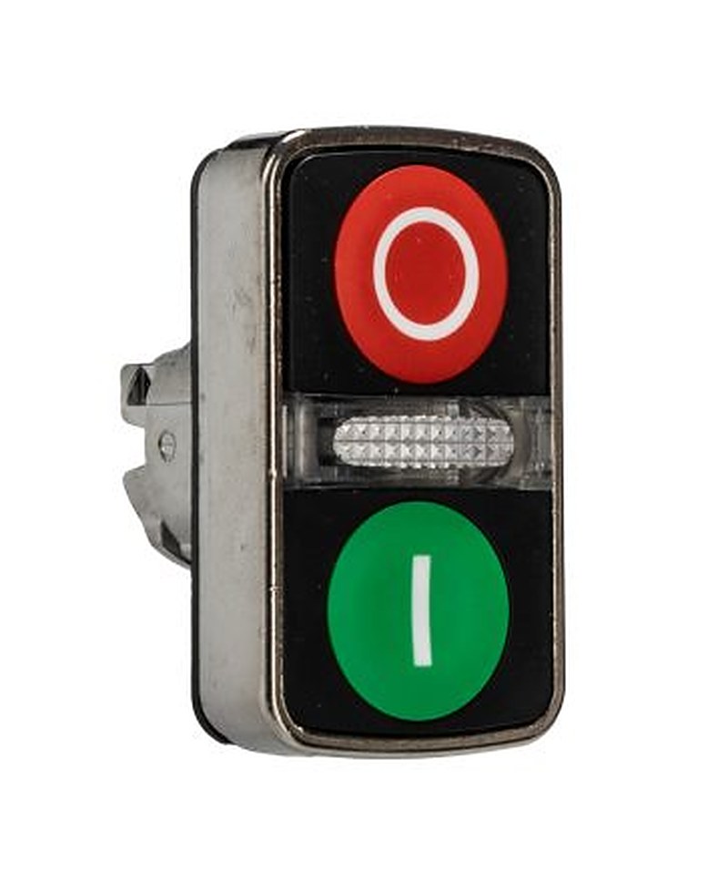 Schneider Electric Harmony XB4 Series Green, Red Momentary Push Button Head, 22 mm Cutout, IP66, IP67, IP69K