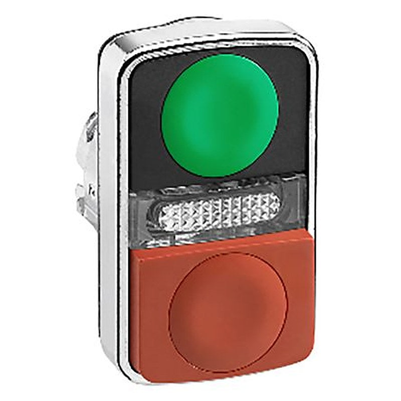 Schneider Electric Harmony XB4 Series Green, Red Momentary Push Button Head, 22 mm Cutout, IP66, IP69K