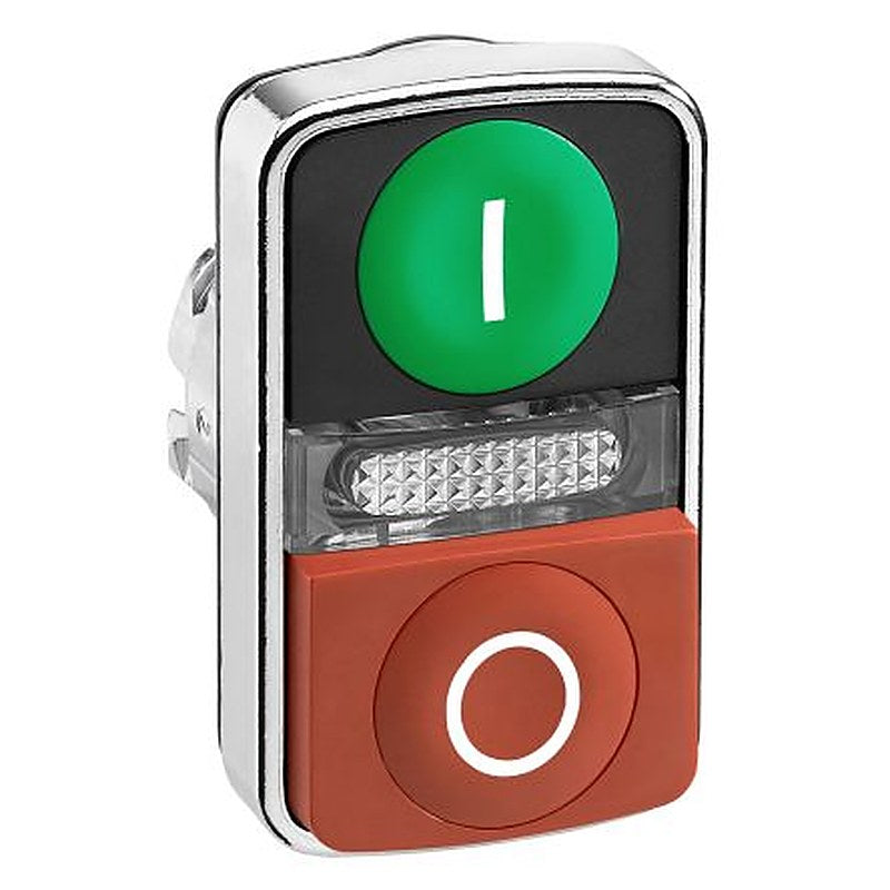 Schneider Electric Harmony Series Red, Green Spring Return Push Button Head, 22 mm Cutout, IP66, IP69K