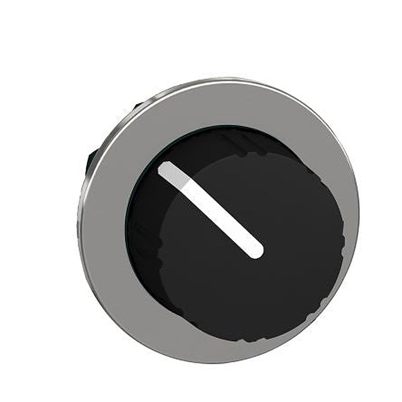 Schneider Electric ZB4 Series 2 Position Selector Switch Head, 30 mm Cutout, Black Handle, IP69, IP67, IP66