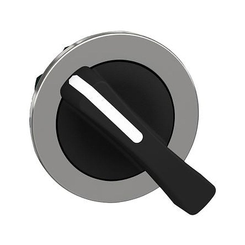 Schneider Electric ZB4 Series 2 Position Selector Switch Head, 30 mm Cutout, Black Handle, IP67, IP69, IP66