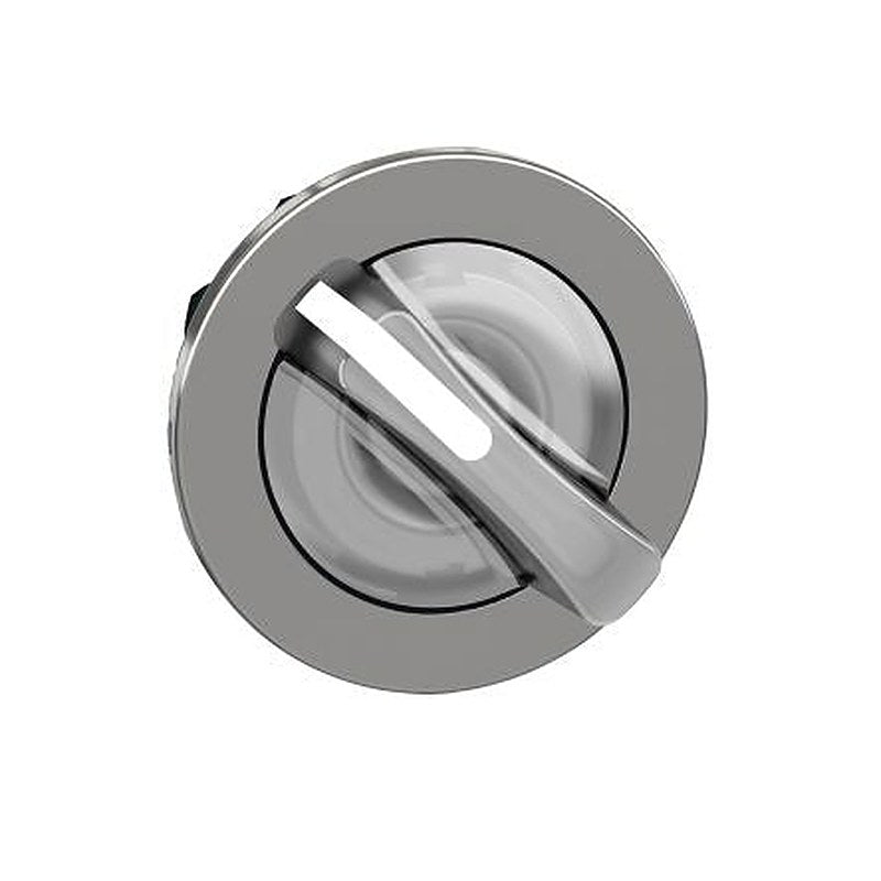 Schneider Electric ZB4 Series 2 Position Illuminated Selector Switch Head, 30 mm Cutout, White Handle, IP69, IP67, IP66