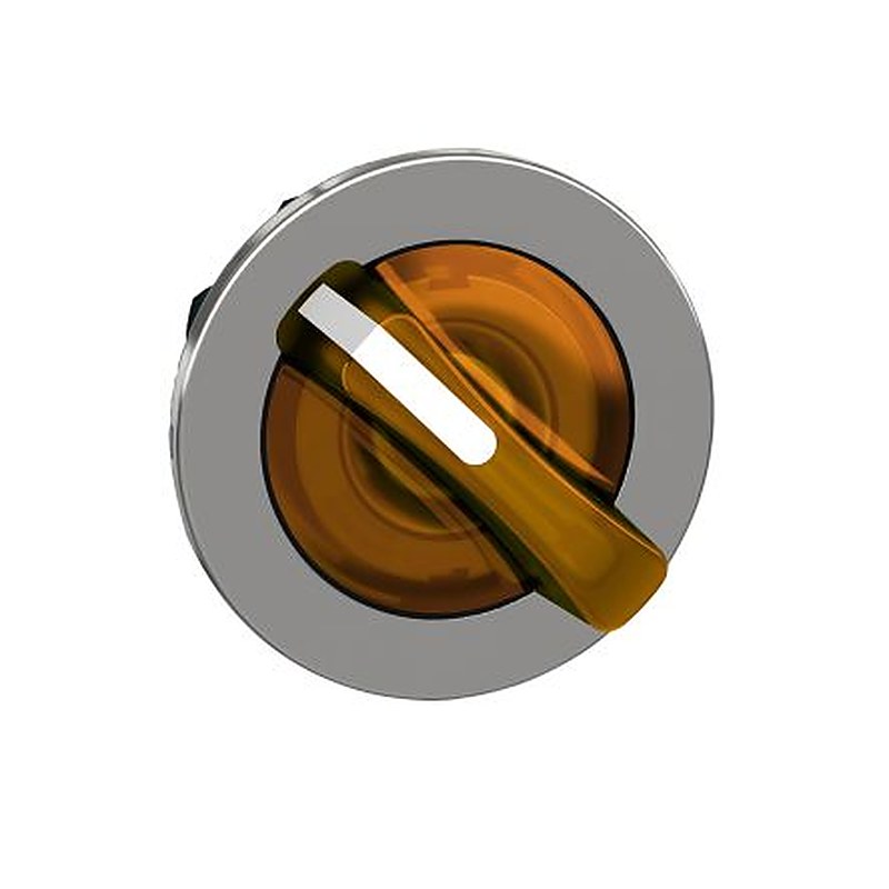 Schneider Electric ZB4 Series 2 Position Illuminated Selector Switch Head, 30 mm Cutout, Orange Handle, IP66, IP69, IP67