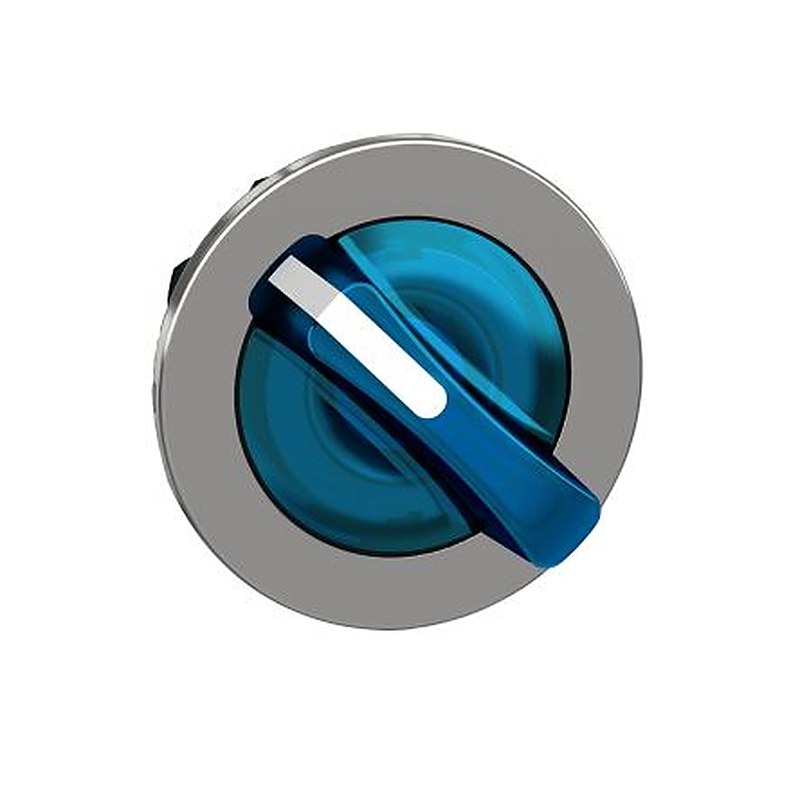 Schneider Electric ZB4 Series 2 Position Illuminated Selector Switch Head, 30 mm Cutout, Blue Handle, IP66, IP67, IP69
