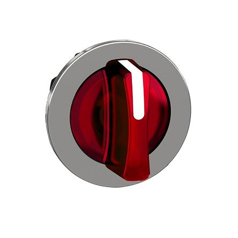 Schneider Electric ZB4 Series 3 Position Illuminated Selector Switch Head, 30 mm Cutout, Red Handle, IP66, IP67, IP69