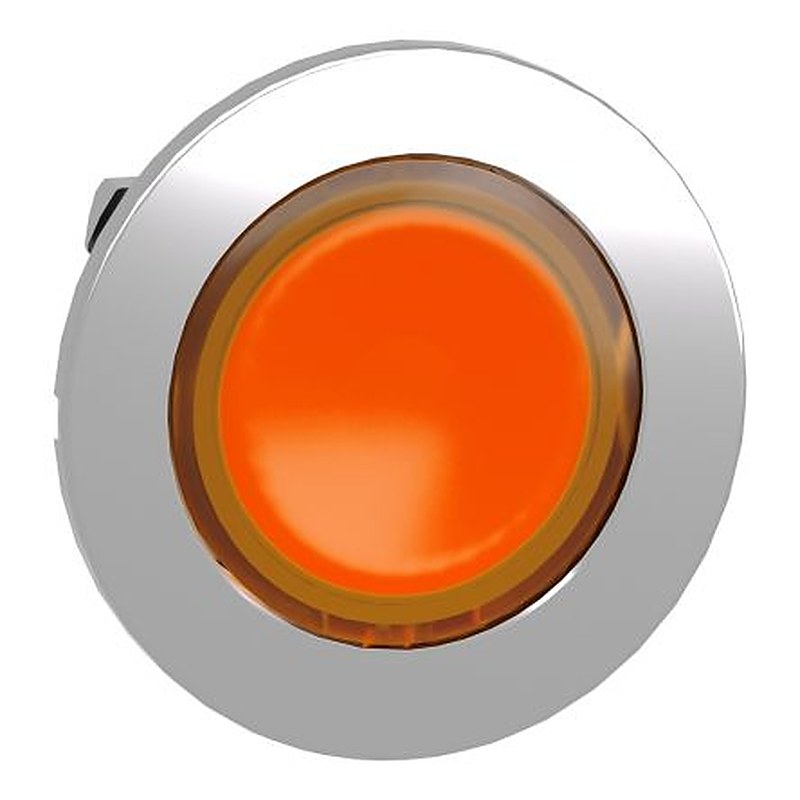 Schneider Electric, ZB4, Flush Orange LED Pilot Light, 30 mm Cutout, IP69, IP66K, IP67, IP66, Round, 240V
