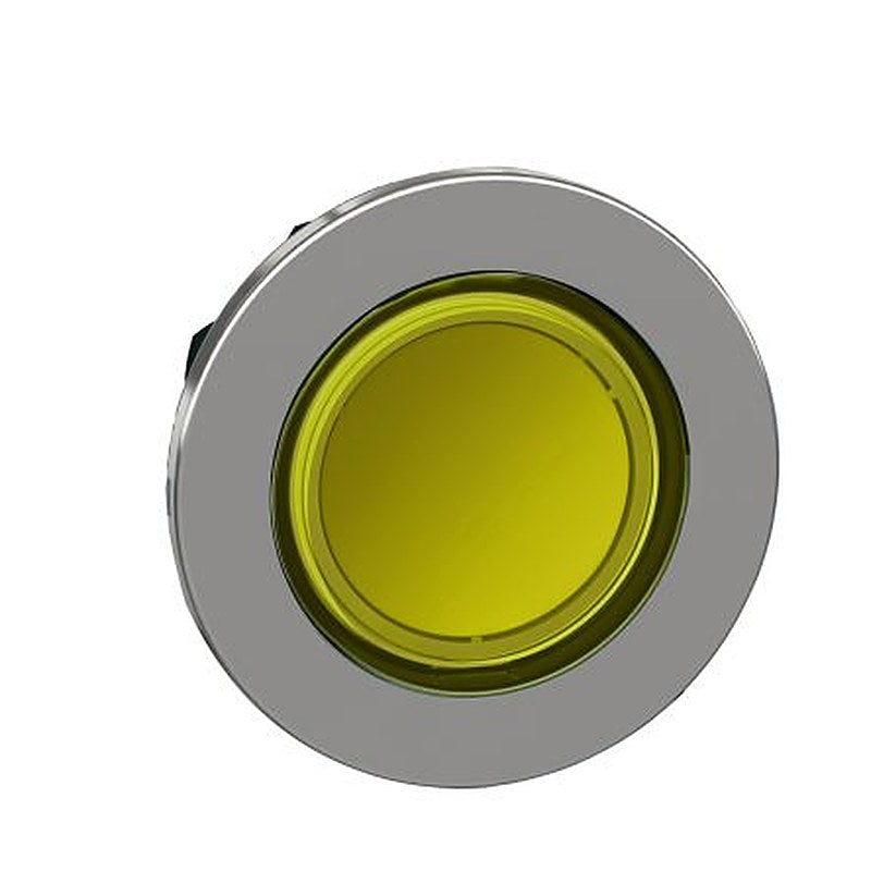 Schneider Electric, ZB4, Flush Yellow LED Pilot Light Head, 30.75 mm Cutout, IP69, IP67, IP66, IP66K, Round, 240V