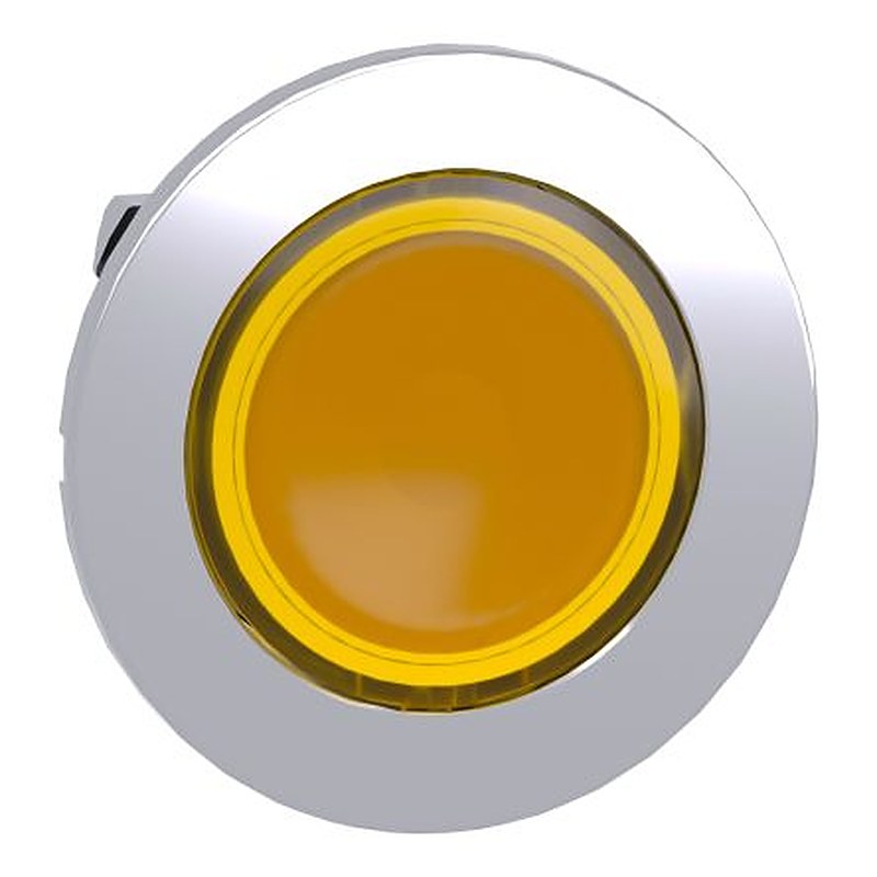 Schneider Electric, ZB4, Flush Yellow LED Pilot Light Head, 30 mm Cutout, IP66, IP67, IP69, IP66K, Round, 240V