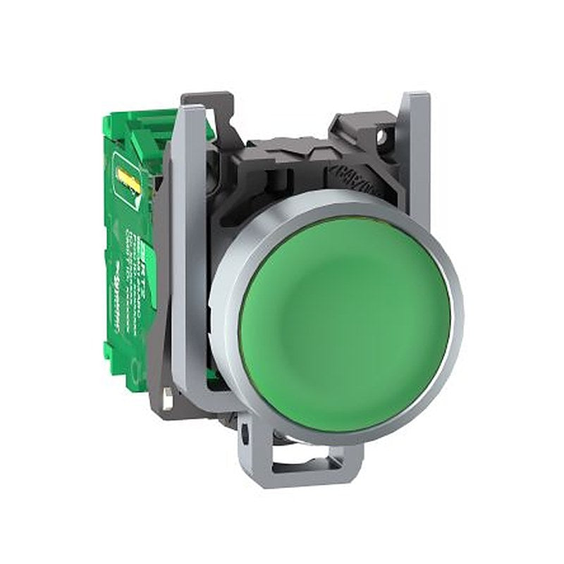 Schneider Electric Harmony Series Push Button Switch, Spring Return, Panel, 22.3 mm Cutout, IP66, IP67, IP69K, 240 V dc