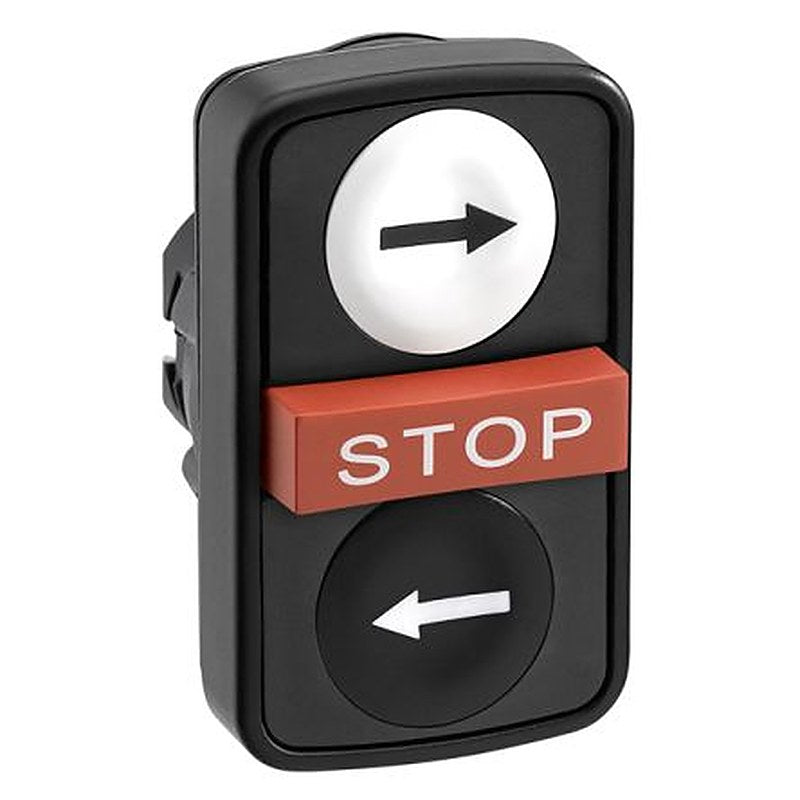 Schneider Electric ZB5A Series White, Black, Red Spring Return Push Button Head, 22 mm Cutout, IP67, IP66, IP69K