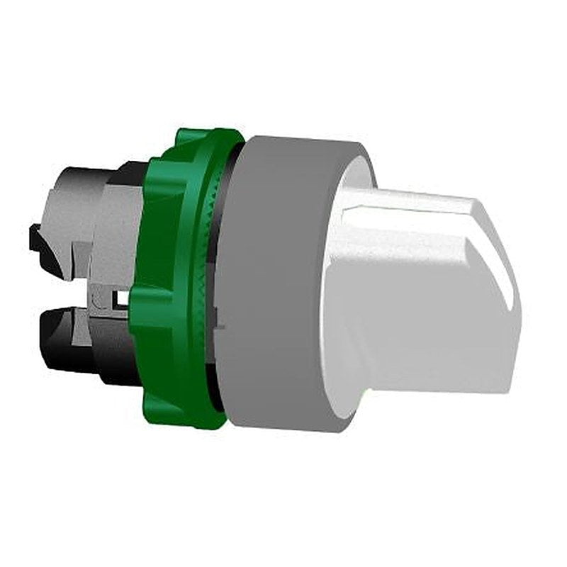 Schneider Electric Harmony Series 2 Position Selector Switch Head, 22 mm Cutout, White, White Handle