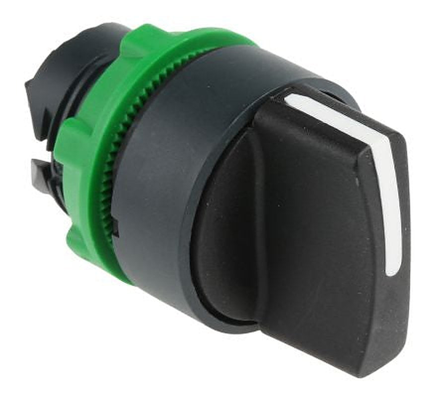 Schneider Electric Harmony Series 3 Position Selector Switch Head, 22 mm Cutout, Black Handle, IP69K, IP67, IP69