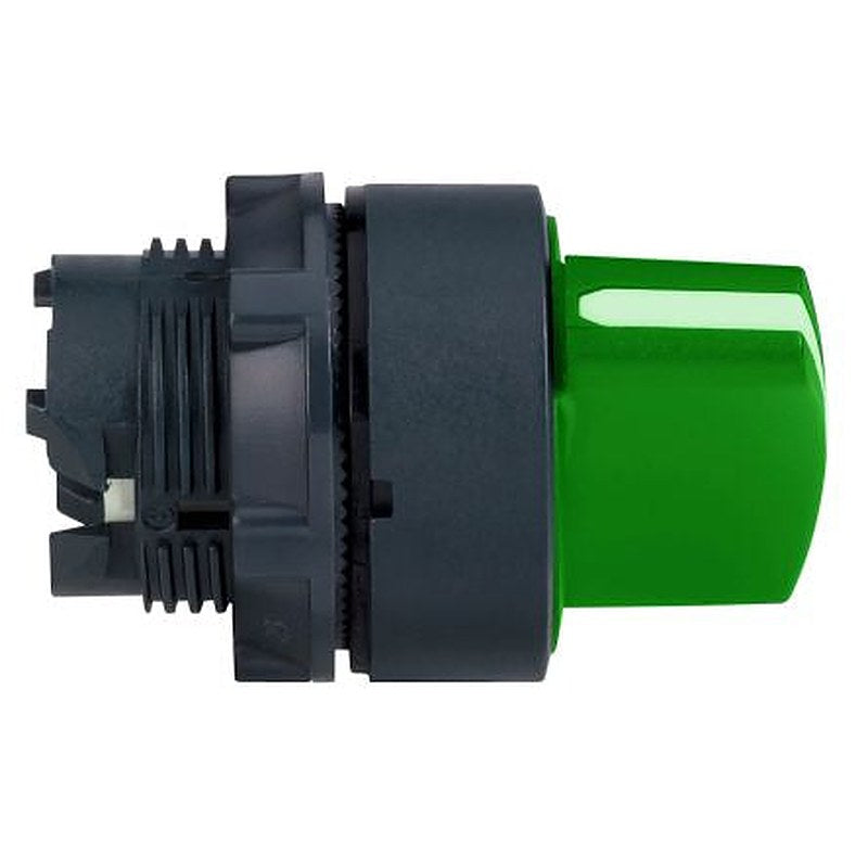 Schneider Electric Harmony Series 3 Position Selector Switch Head, 22 mm Cutout, Green Handle, IP67