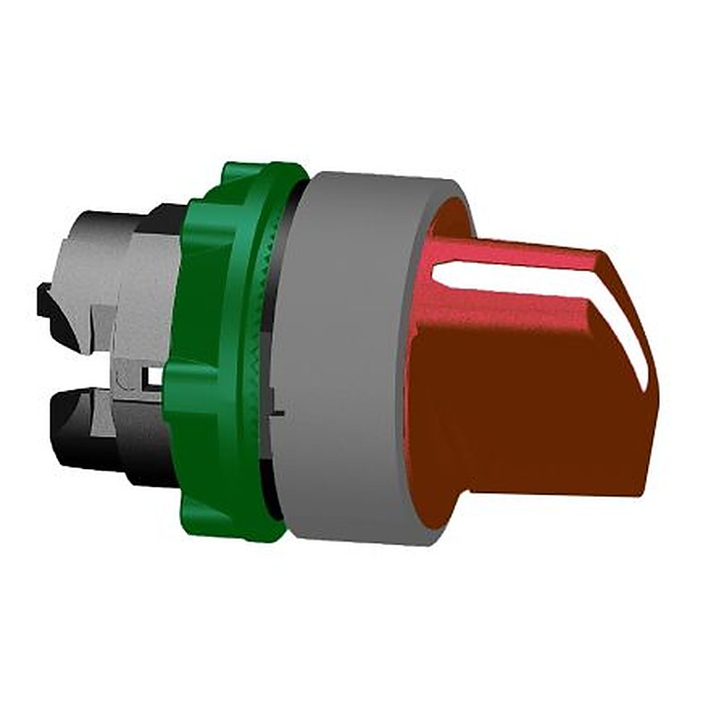 Schneider Electric Harmony Series 3 Position Selector Switch Head, 22 mm Cutout, Red Handle, IP67