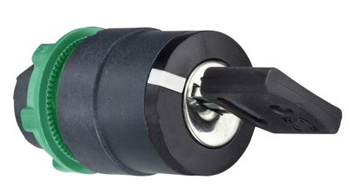 Schneider Electric ZB5 2-position Key Switch Head, Spring Return, 22 mm Cutout