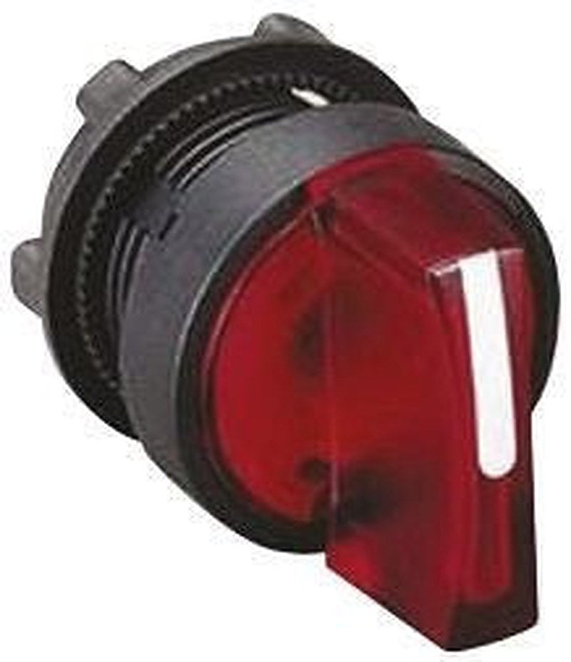 Schneider Electric Harmony Series 2 Position Illuminated Selector Switch Head, 22 mm Cutout, Red Handle, IP65