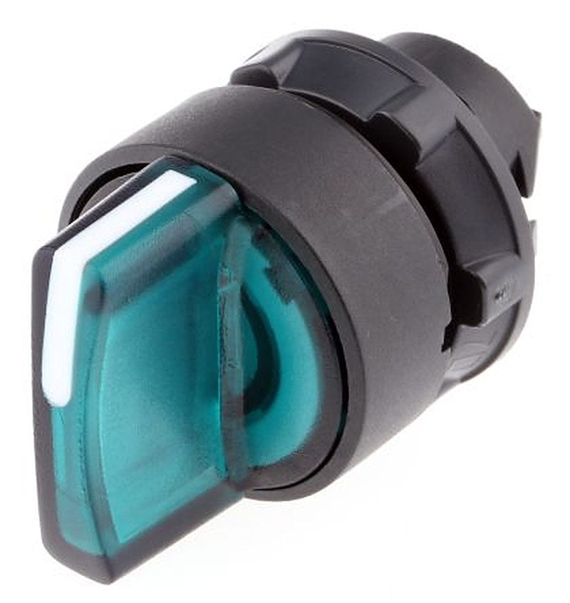 Schneider Electric Harmony Series 3 Position Illuminated Selector Switch Head, 22 mm Cutout, Green Handle, IP67, IP66,