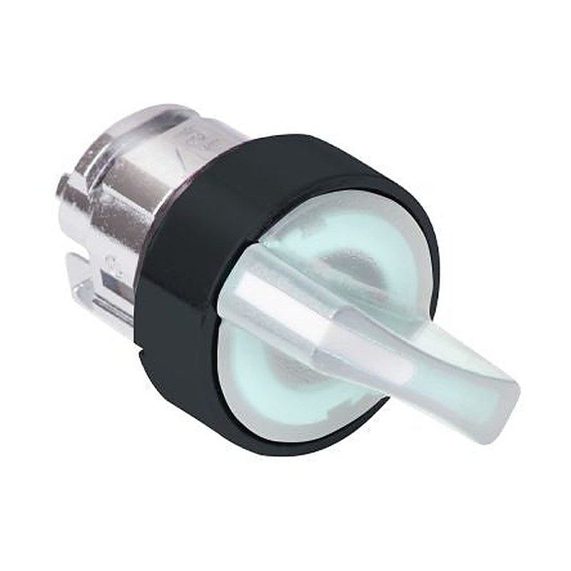 Schneider Electric Harmony Series 2 Position Illuminated Selector Switch Head, 22 mm Cutout, White Handle, IP67