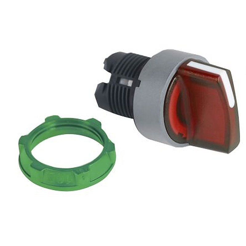 Schneider Electric Harmony Series 3 Position Illuminated Selector Switch Head, 22 mm Cutout, Red Handle, IP67